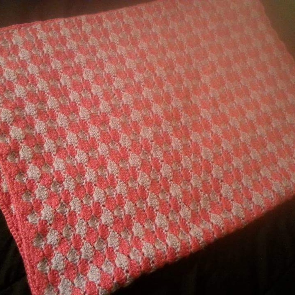 Crocheted baby blanket